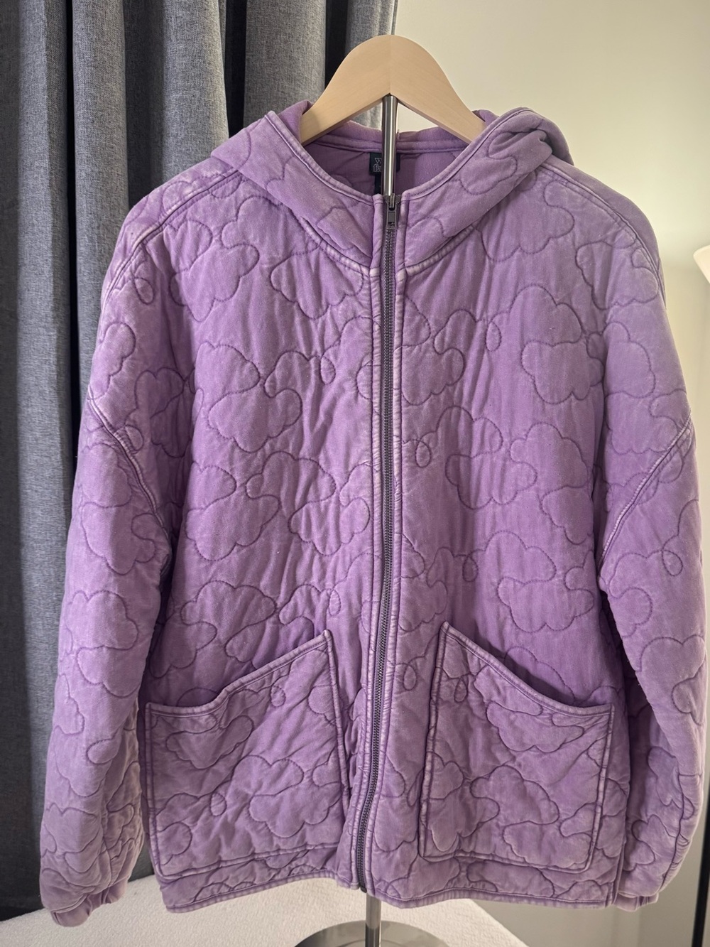 wild fable Lavender Quilted Hooded Puffer Jacket